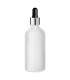 Glasflasche 100 ml satiniert mit silberner Pipette | Pipettenflasche