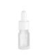 Glasflasche 5 ml klar satiniert matt, weiße Pipette 18/415 leer