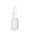 Glasflasche 5 ml klar matt mit weißer Pipette [3]