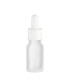 Glasflasche 10 ml satiniert matt mit weißer Pipette | Pipettenflasche