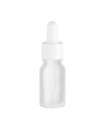 Glasflasche 10 ml klar matt mit weißer Pipette [3]