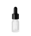 Glasflasche 5 ml klar matt mit schwarzer Pipette [4]