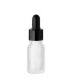 Glasflasche 10 ml klar matt mit schwarzer Pipette [4]