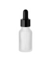 Glasflasche 15 ml klar matt mit schwarzer Pipette [4]