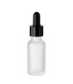 Glasflasche 20 ml klar matt mit schwarzer Pipette [4]