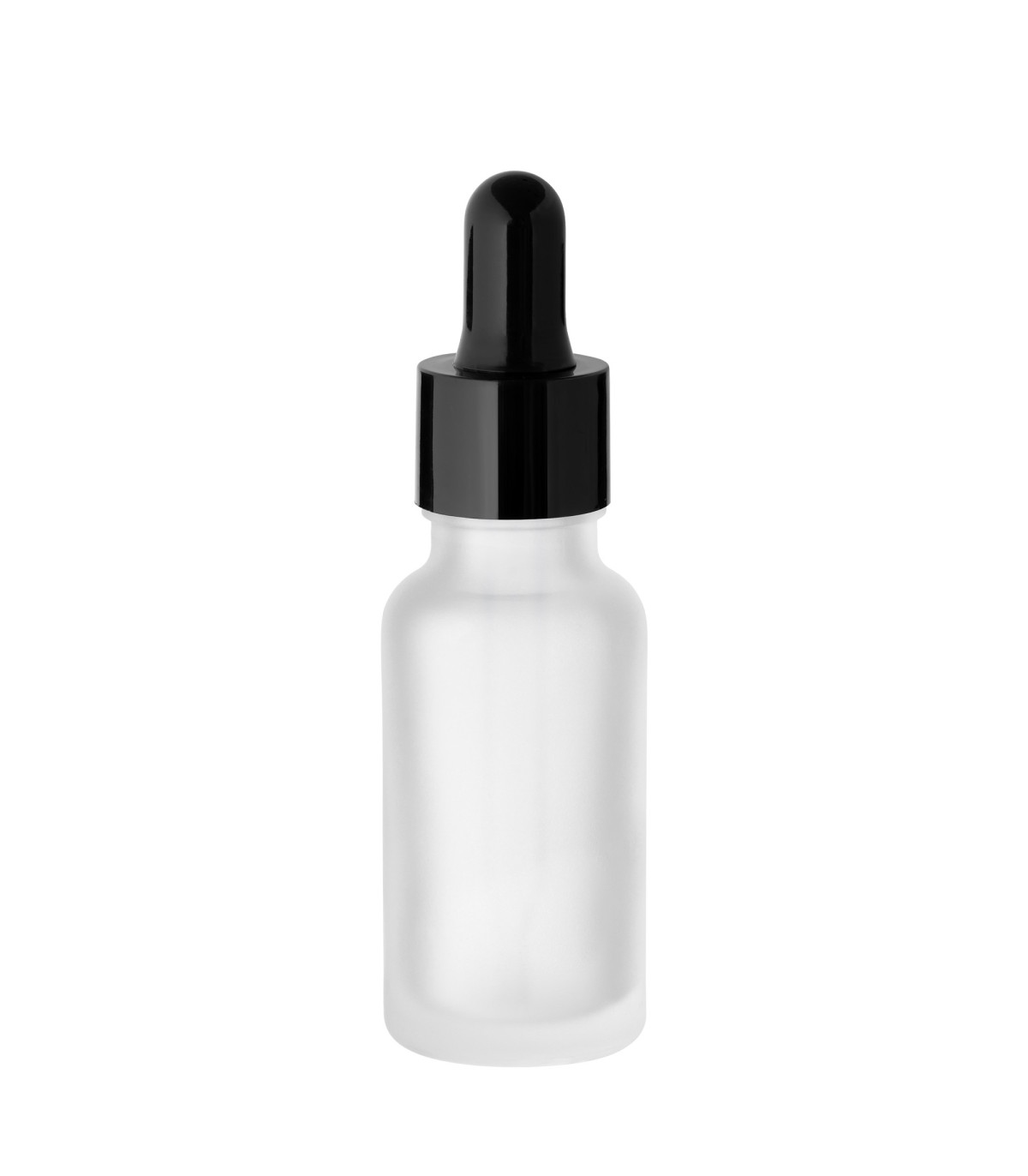 Glasflasche 20 ml klar satiniert matt mit Pipette | Tropfflasche