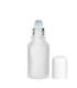 15 ml Roll-on Glasflasche satiniert klar matt - für Parfüm & Öl | Leer