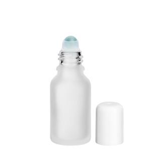 15 ml Roll-on Glasflasche satiniert farblos matt - für Parfüm & Öl