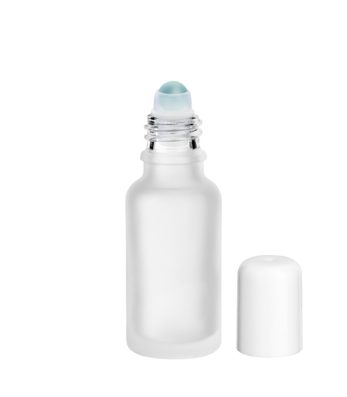 Glasflasche 20ml Roll-on satiniert – leer für DIY Kosmetik & Parfüm