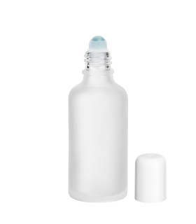 Leere 50ml Glasflasche satiniert klar Roll-on – Ideal für Parfüm & Öle