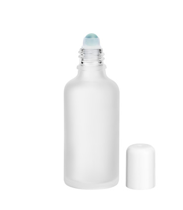 Leere 50ml Glasflasche satiniert klar Roll-on – Ideal für Parfüm & Öle