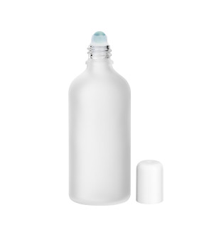 Satinierte Glasflasche 100 ml Roll-On | Leerflasche für Öl & Parfum