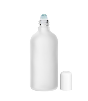 Satinierte Glasflasche 100 ml Roll-On | Leerflasche für Öl & Parfum