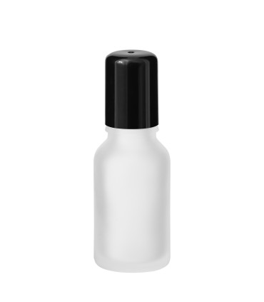 Satinierte matte Glasflasche 15 ml Roll-on für Öle & Kosmetik - DIN 18
