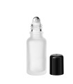 Glasflasche 20 ml klar matt Roll-On mit schwarzem Schraubverschluss [2]