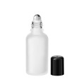 Glasflasche 30 ml klar matt Roll-On mit schwarzem Schraubverschluss [2]
