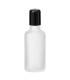 Glasflasche 50 ml satiniert matt klar Roll-on mit Schraubverschluss