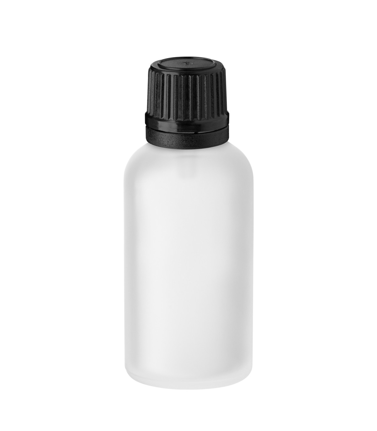 Glasflasche 30ml klar matt | Tropfflasche schwarz | Kosmetikflasche