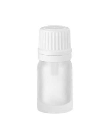 Glasflasche 5 ml matt klar transparent mit Tropfeinsatz| Tropfflasche