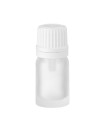 Glasflasche 5 ml klar matt mit weißem Tropfer