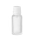Glasflasche 20 ml klar matt mit Tropfer | Kosmetikflasche & Ölflasche