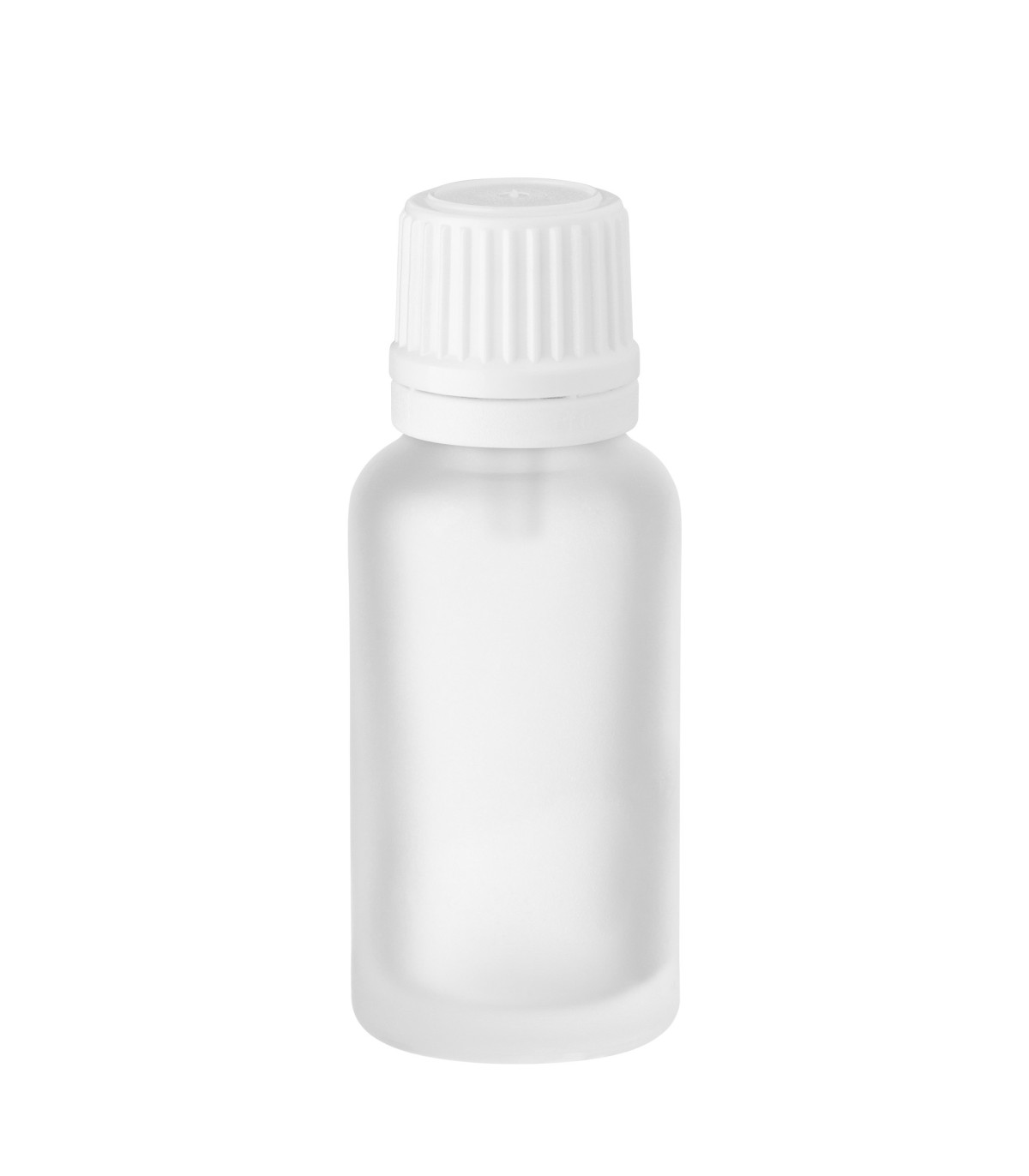 Glasflasche 20 ml klar matt mit Tropfer | Kosmetikflasche & Ölflasche