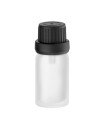 Glasflasche 10 ml klar matt mit schwarzem Tropfer [2]