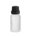 Glasflasche 15 ml klar matt mit schwarzem Tropfer [2]