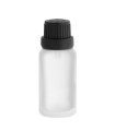 Glasflasche 20 ml klar matt mit schwarzem Tropfer [2]