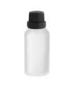 Glasflasche 30 ml klar matt mit schwarzem Tropfer [2]