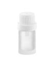 Glasflasche 5 ml klar matt mit weißem Tropfer [2]