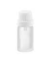 Glasflasche 10 ml klar matt mit weißem Tropfer [2]
