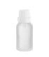 Glasflasche 15 ml klar matt mit weißem Tropfer DIN 18 mm | Leer kaufen