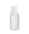 Glasflasche 15 ml klar matt mit weißem Tropfer [2]
