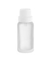 Glasflasche 20 ml klar matt mit weißem Tropfer [2]
