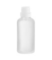 Glasflasche 50 ml klar matt mit weißem Tropfer [2]