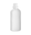Glasflasche 100 ml klar matt mit weißem Tropfer [2]