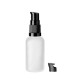 Glasflasche 30 ml farblos satiniert mit schwarzer Pumpe | Pumpflasche