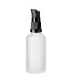 Glasflasche 50 ml klar matt mit schwarzer Pumpe [2]