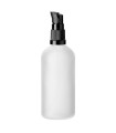 Glasflasche 100 ml klar matt mit schwarzer Pumpe [2]