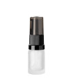 Glasflasche 5 ml klar matt mit schwarzer Pumpe [1]