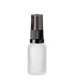 Glasflasche 15 ml klar matt mit schwarzer Pumpe [1]