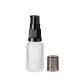 Glasflasche farblos satiniert 15 ml mit schwarzer Pumpe | Dosierpumpe