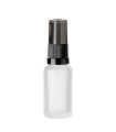 Glasflasche 20 ml klar matt mit schwarzer Pumpe [1]