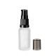 Glasflasche 20 ml klar matt mit schwarzer Pumpe | Pumpflasche
