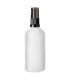 Glasflasche 100 ml klar matt mit schwarzer Pumpe | Pumpflasche 18 mm