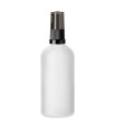 Glasflasche 100 ml klar matt mit schwarzer Pumpe [1]