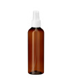 PET-Flasche 200 ml braun mit weißem Zerstäuber