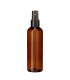 PET-Kunststoffflasche braun 200 ml mit schwarzem Sprühzerstäuber 24 mm
