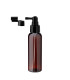 PET-Kunststoffflasche braun 100 ml mit schwarzem Zerstäuber | Leer